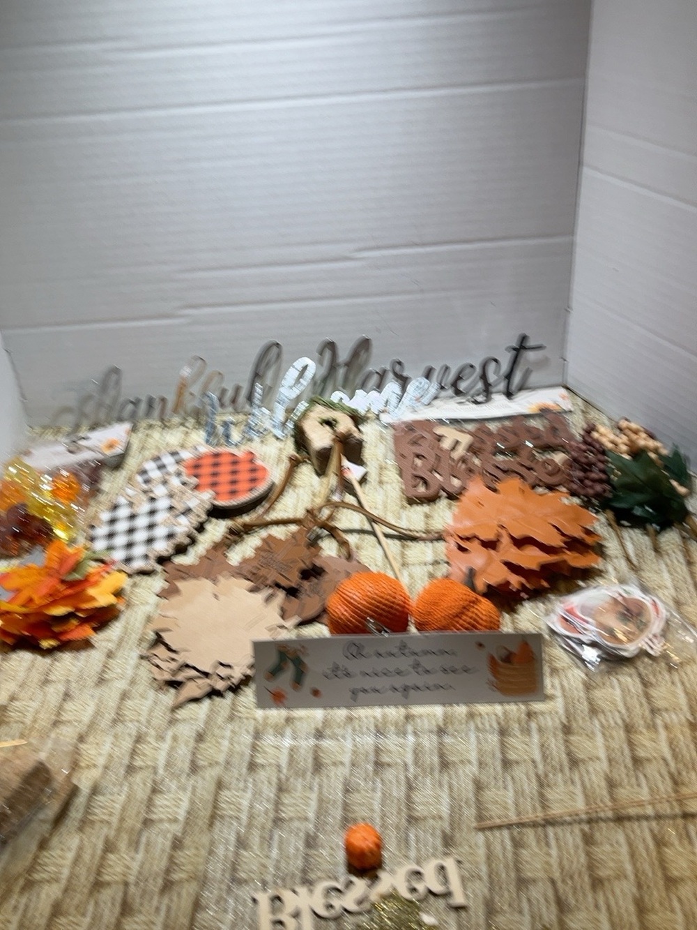 Assorted Fall Harvest Decor Bundle in Orange, Brown & Cream